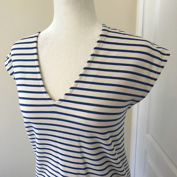 Madewell Vacances Striped Blue Shift Dress - Picture 7 of 8